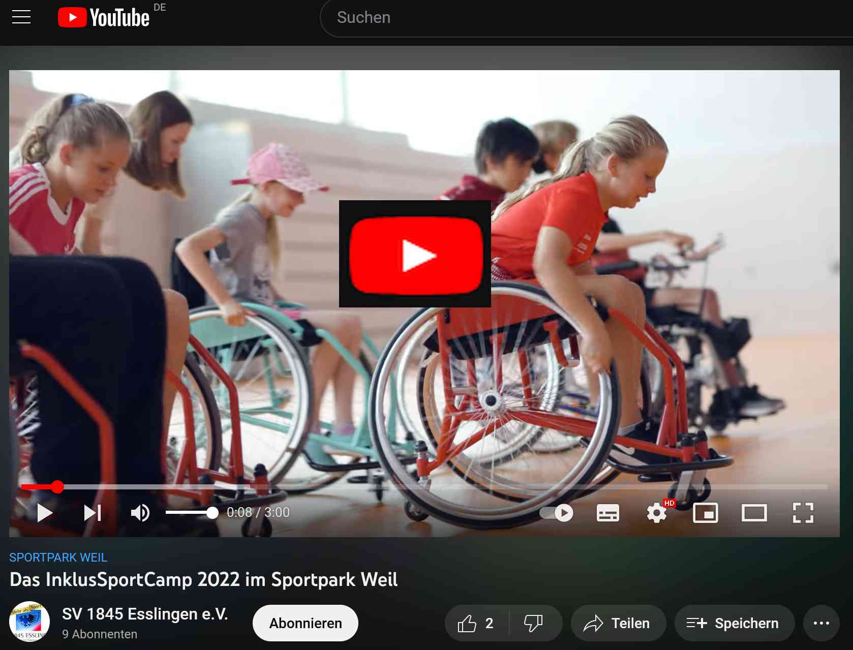 InkluSportCamp Film 2022 YT screenshot