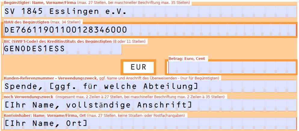 Spendenformular